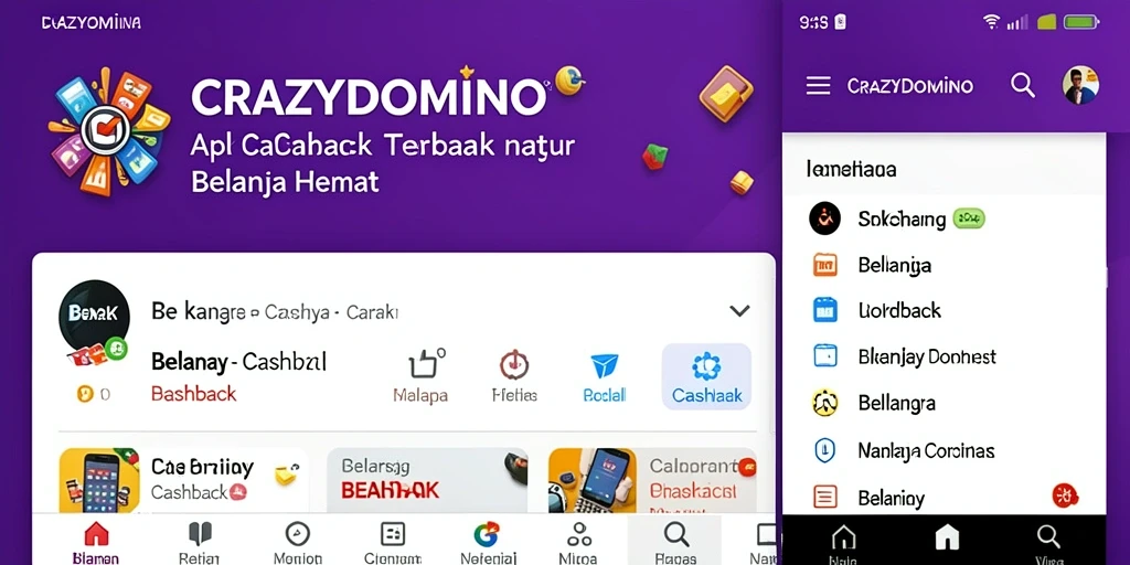 Tampilan antarmuka CRAZYDOMINO yang sederhana dan mudah digunakan.