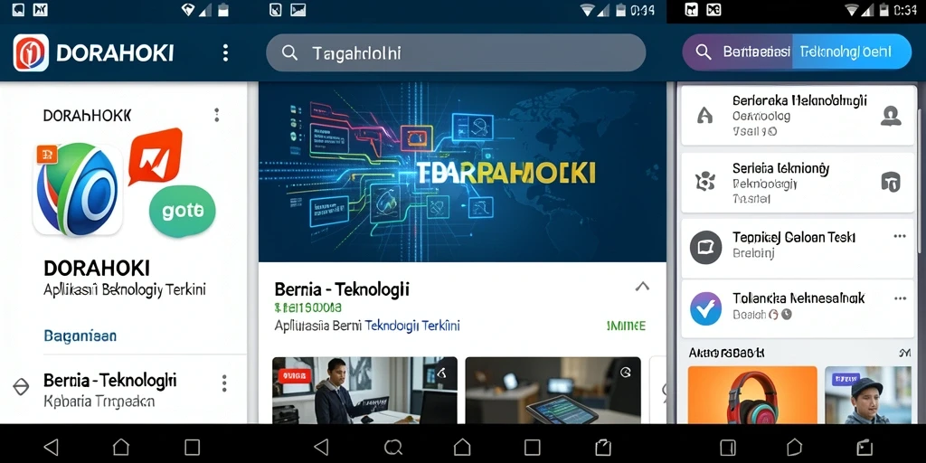 Antarmuka aplikasi DORAHOKI yang modern dan informatif.