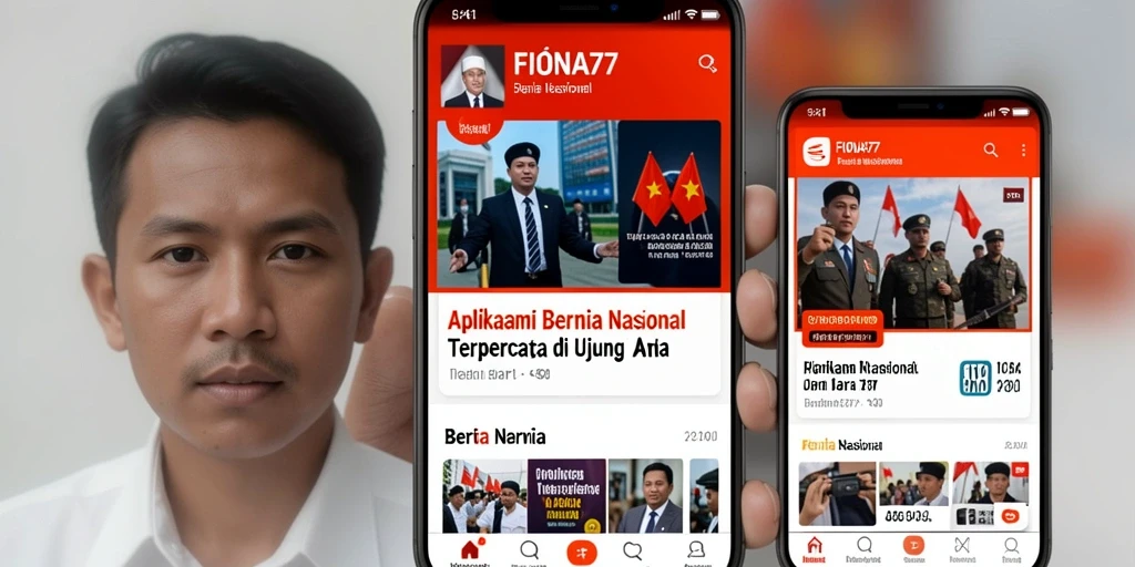 Tampilan utama FIONA77 dengan berita nasional terkini.