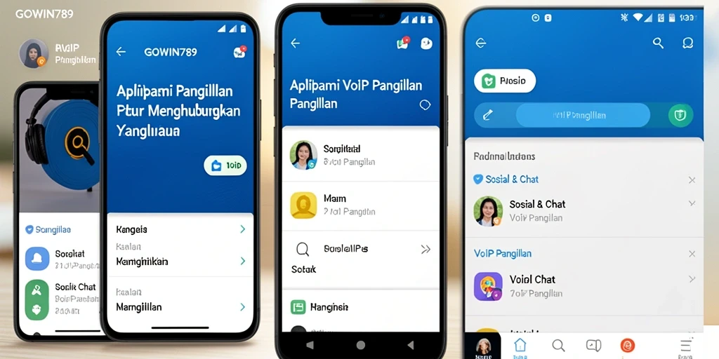 Antarmuka GOWIN789 yang intuitif untuk VoIP Panggilan.