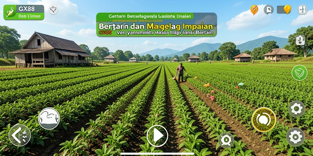 Antarmuka permainan GX88 yang menarik dan fungsional dalam bertani.