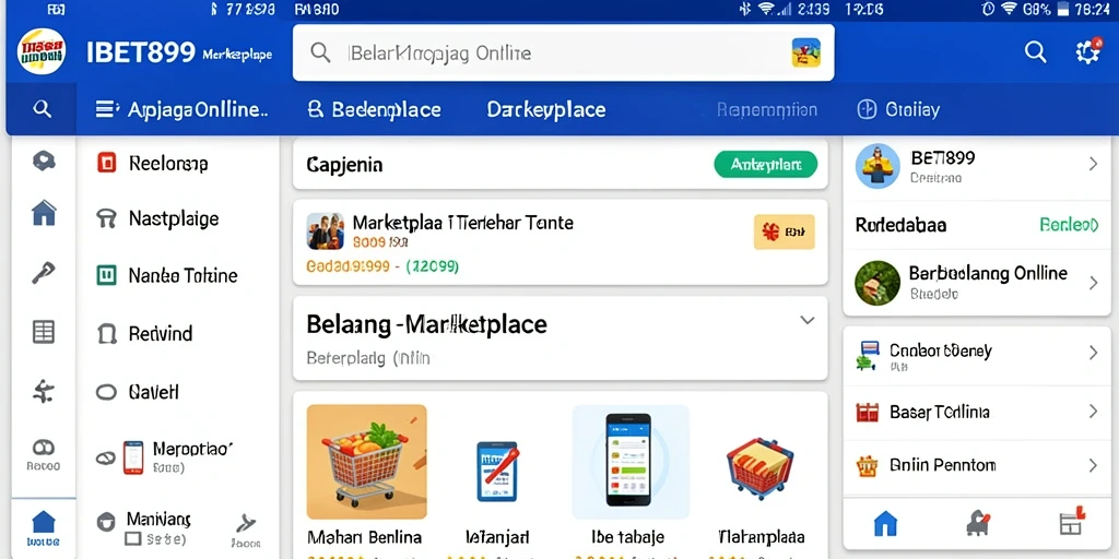 Antarmuka aplikasi IBET899 yang mudah digunakan untuk berbelanja.