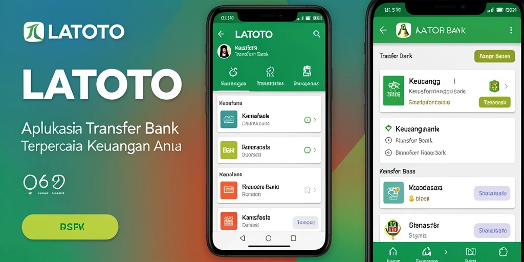 Tampilan antarmuka LATOTO untuk aplikasi Transfer Bank yang intuitif dan mudah digunakan.