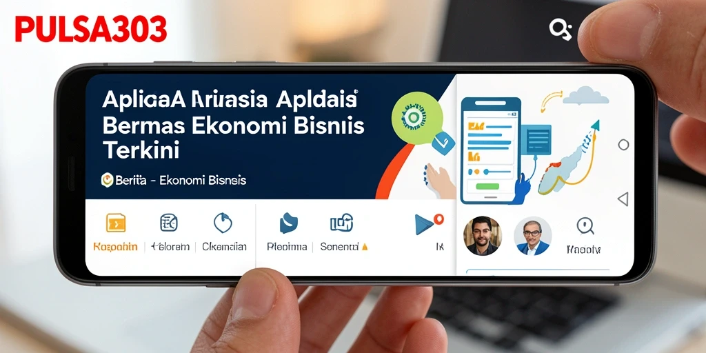 Antarmuka aplikasi PULSA303 yang menampilkan berita ekonomi bisnis terkini.