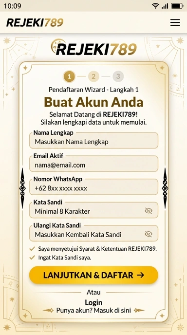 Cara Mudah Daftar Akun rejeki789 untuk Android